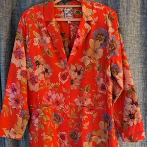 Johnny Was Floral Blazer, Size Large